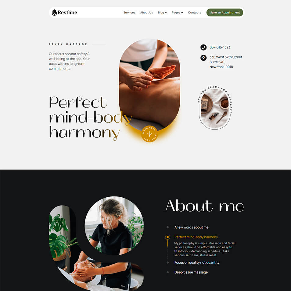 Massage Salon WordPress Theme